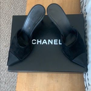 Chanel Pearl Mules 38